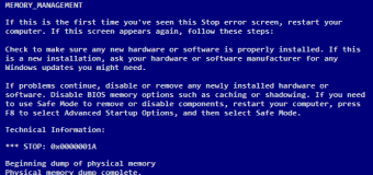Windows Mavi Ekran Hataları ve Hata Kodları