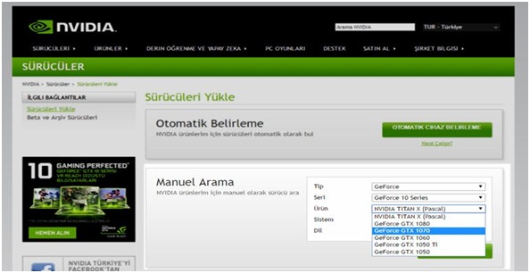 ekran kartı kontrol