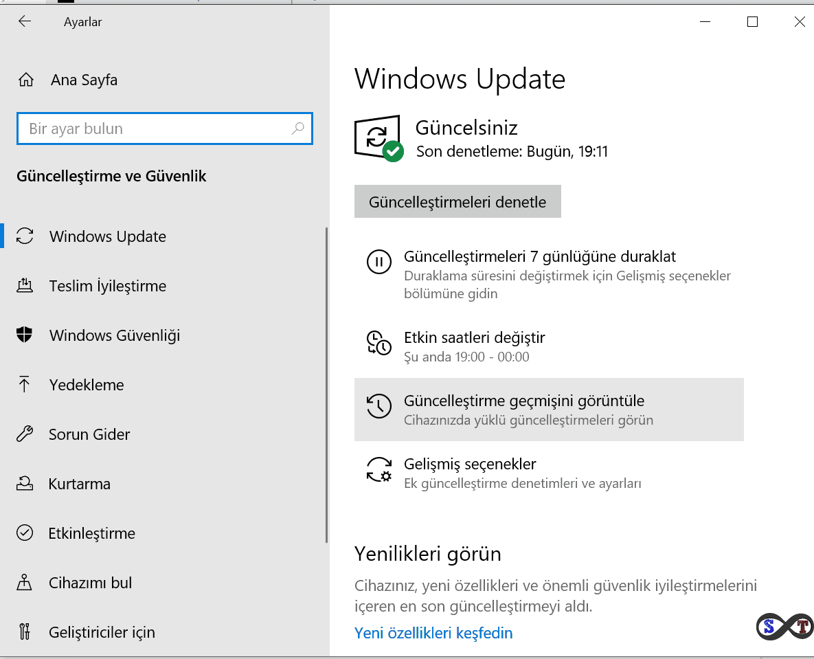 windows 10 güncelleştirmeleri görüntüle