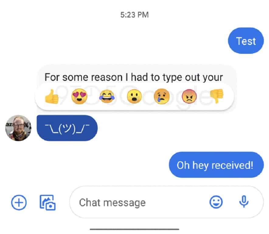 chat message