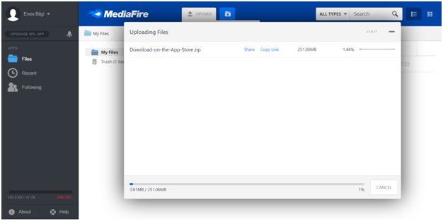 medifire nasıl dosya yüklenir