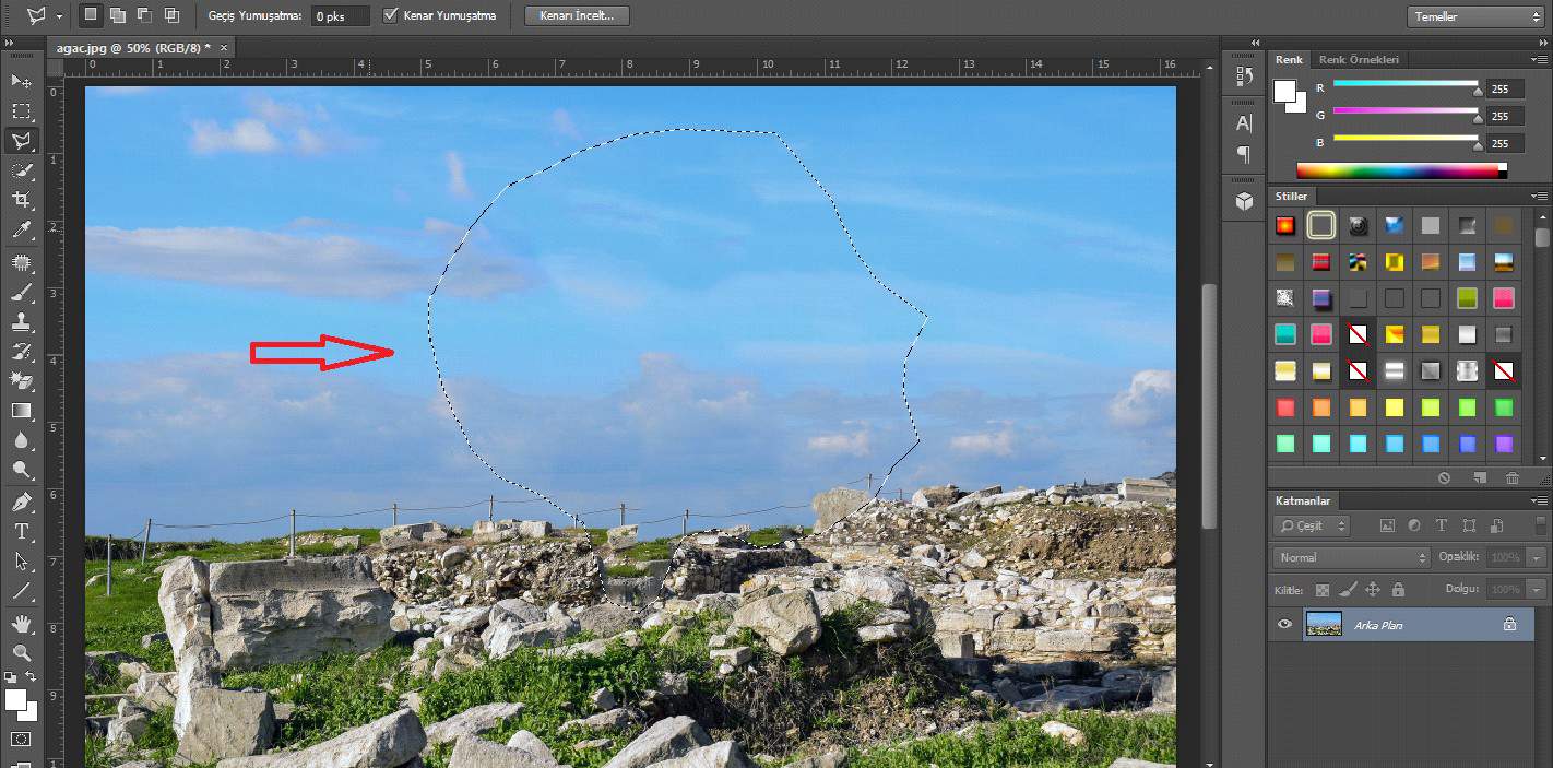 photoshop fotoğraf temizleme