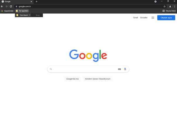 Google Chrome Yer İşaretleri