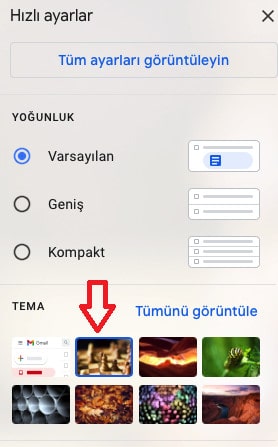 Hızlı Tema Ayarları