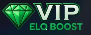 Parlak yeşil elmas simgesi ile VIP Elo Boost hizmetleri, oyun performansınızı artırın.